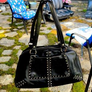 MICHAEL Michael Kors Women Black Leather Shoulder Bag One Size